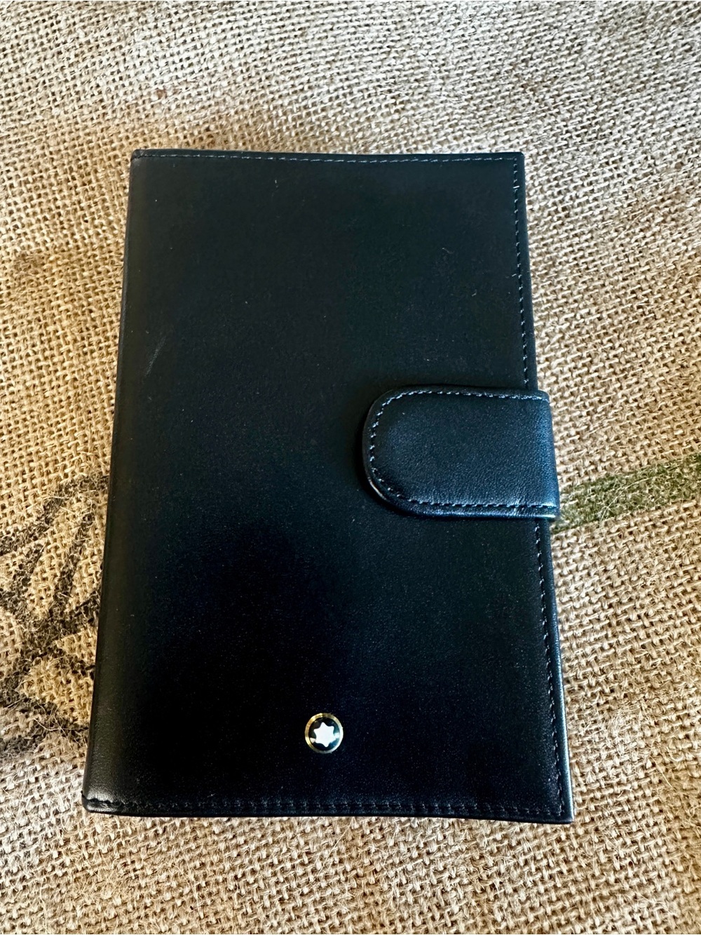 MONTBLANC  Black Leather Agenda Cover with Snap Tab